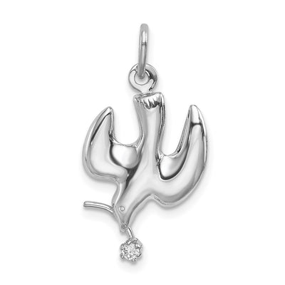 Sterling silver cubic zirconia pendant