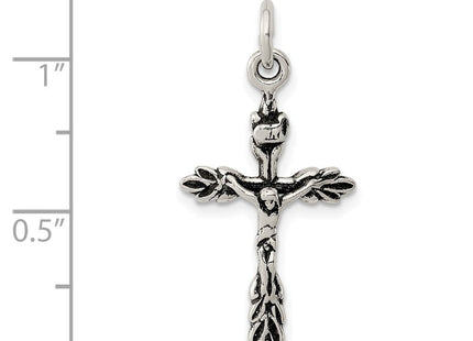 Sterling silver crucifix charm, another view