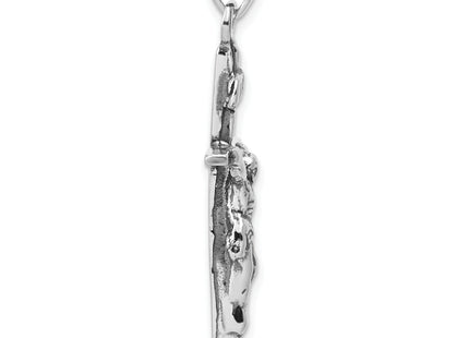 Sterling Silver Antiqued Crucifix Charm, 51 x 22mm