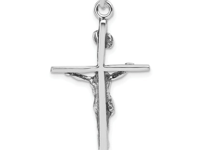 Sterling Silver Antiqued Crucifix Charm, 51 x 22mm
