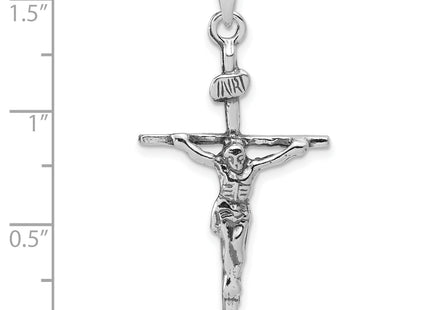 Sterling Silver Antiqued Crucifix Charm, 51 x 22mm