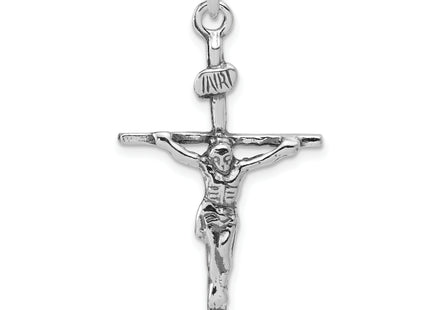 Sterling Silver Antiqued Crucifix Charm, 51 x 22mm