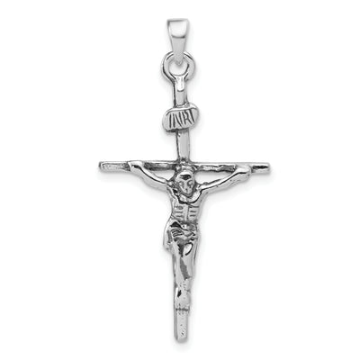 Sterling Silver Antiqued Crucifix Charm, 51 x 22mm