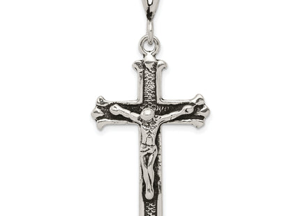 Sterling Silver Antiqued Crucifix Charm, 53 x 24mm