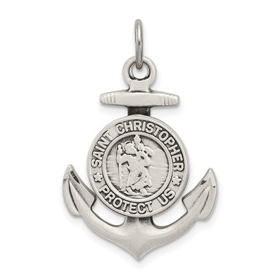 Sterling silver st christopher pendant