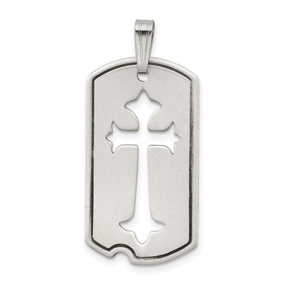 Sterling silver tag pendant