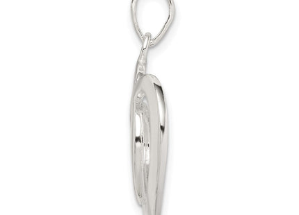 Sterling Silver Polished Heart Pendant (Style QC7475)