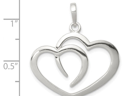 Sterling Silver Polished Heart Pendant (Style QC7475)