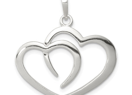 Sterling Silver Polished Heart Pendant (Style QC7475)