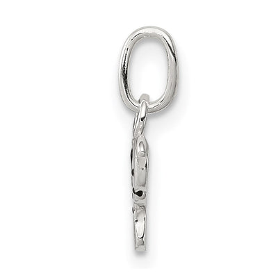 Sterling Silver Enameled Elephant Charm, 13.17 x 13.13mm