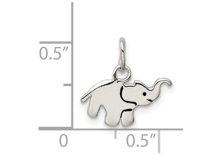 Sterling Silver Enameled Elephant Charm (Style QC7531)