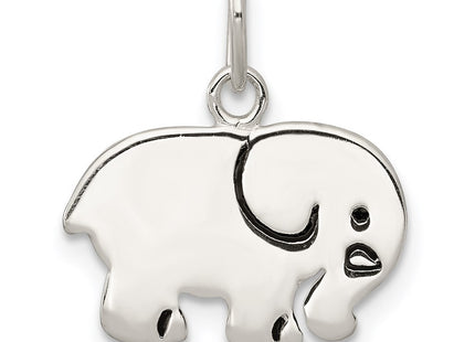 Sterling silver elephant charm
