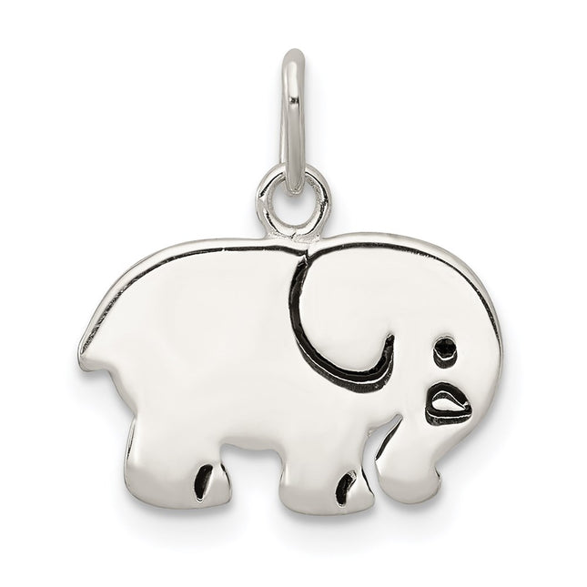 Sterling silver elephant charm