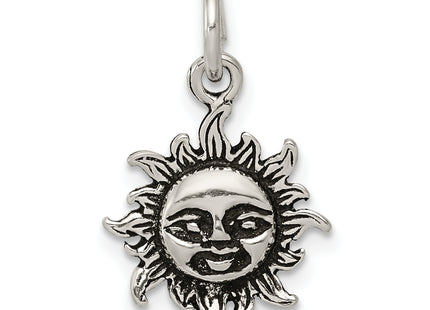 Sterling Silver Antiqued Sun Charm