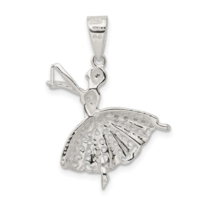 Sterling Silver Polished Ballerina Pendant, 33 x 24mm