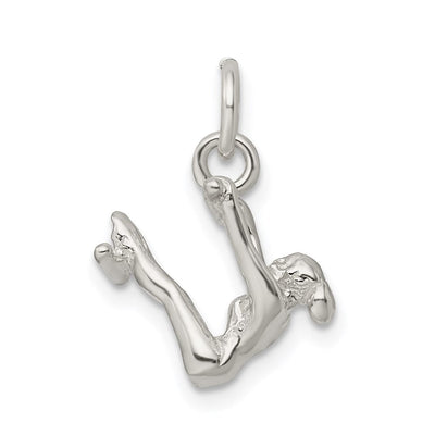 Sterling Silver Gymnast Charm, 12 x 15mm