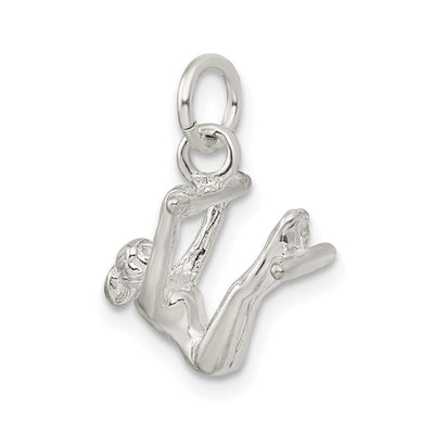 Sterling Silver Gymnast Charm, 12 x 15mm