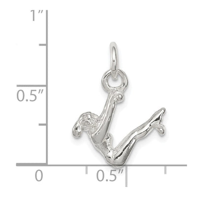 Sterling Silver Gymnast Charm, 12 x 15mm