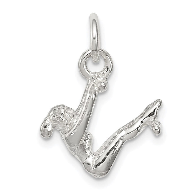 Sterling Silver Gymnast Charm, 12 x 15mm