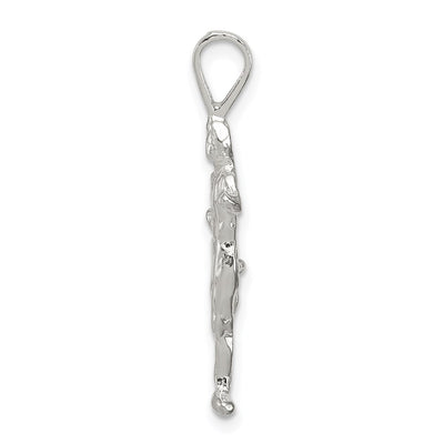 Sterling Silver Runner Pendant, 30 x 8mm