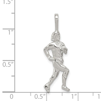 Sterling Silver Runner Pendant, 33 x 11mm