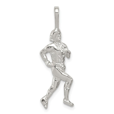 Sterling Silver Runner Pendant, 33 x 11mm
