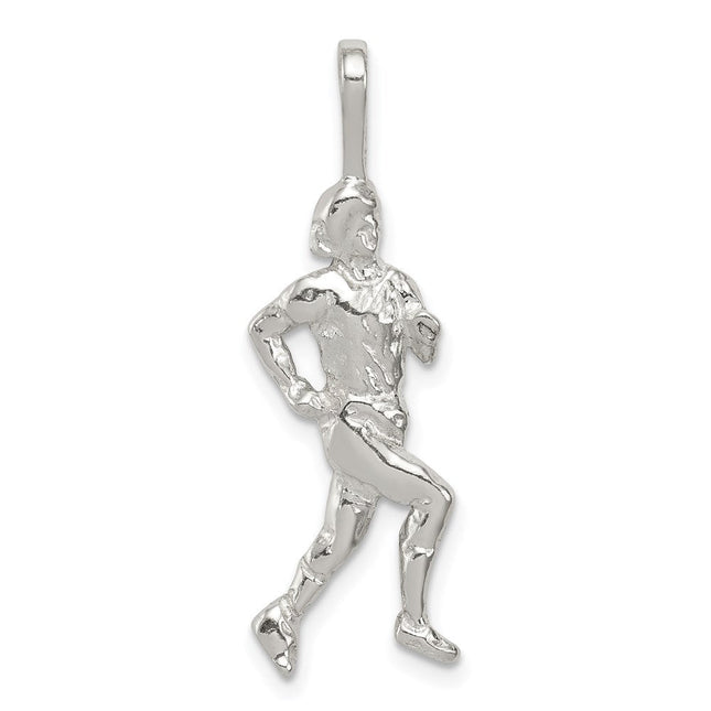 Sterling Silver Runner Pendant, 33 x 11mm