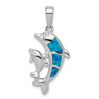 Sterling silver opal pendant