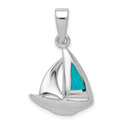 Sterling silver opal pendant