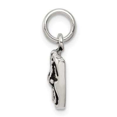 Sterling Silver Antiqued Comedy/Tragedy Face Charms, 19 x 17mm