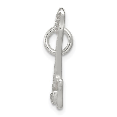 Sterling Silver Rhodium-plated Electric Guitar Charm