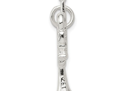 Sterling Silver Trumpet Charm (Style QC781)