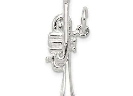 Sterling Silver Trumpet Charm (Style QC781)