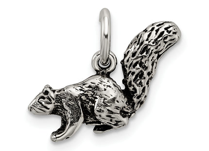 Sterling Silver Antiqued Squirrel Charm