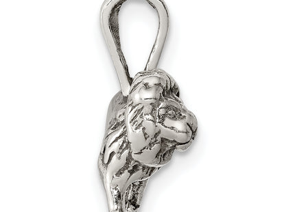 Sterling Silver Antiqued Lion Charm