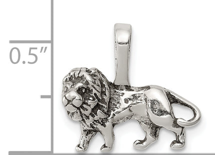 Sterling Silver Antiqued Lion Charm
