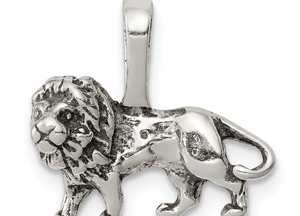 Sterling Silver Antiqued Lion Charm