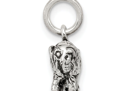 Sterling Silver Antiqued Elephant Charm