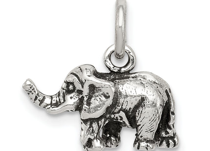 Sterling Silver Antiqued Elephant Charm