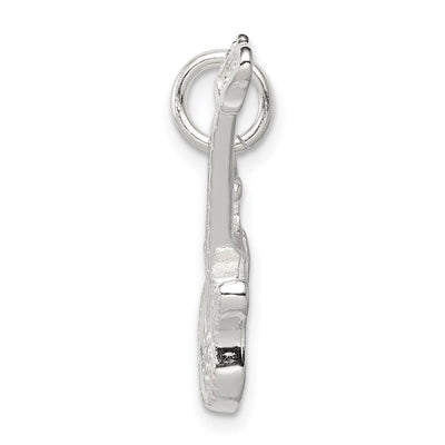 Sterling Silver Electric Guitar Charm, 23 x 10mm