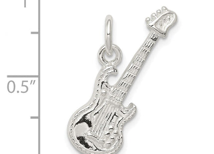 Sterling Silver Electric Guitar Charm (Style QC788)