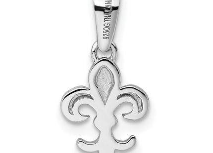 Sterling silver fleur de lis pendant, another view