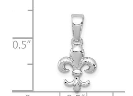 Sterling silver fleur de lis pendant, further view