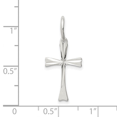 Sterling Silver Cross Pendant, 28 x 12mm