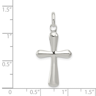 Sterling Silver Cross Pendant, 28 x 17mm