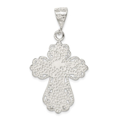 Sterling Silver Cross Pendant, 36 x 25mm (7927)