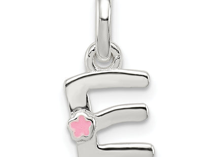 Sterling Silver Letter with Enamel Pendant