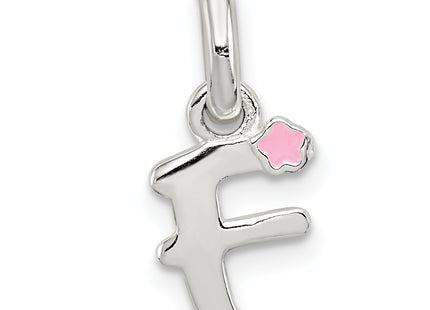 Sterling Silver Letter with Enamel Pendant