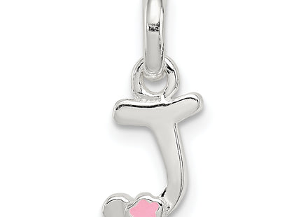 Sterling Silver Letter with Enamel Pendant