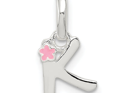 Sterling Silver Letter with Enamel Pendant
